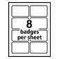 Avery Adhesive Laser/Inkjet Name Badges, 2 1/3" x 3 3/8", White, 160 Labels Per Pack (8395)
