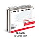 Staples™ 4" x 6" Index Cards, Lined, White, 50 Cards/Pack, 3 Pack/Carton (TR51007)
