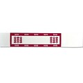 CONTROLTEK $500 Currency Strap, White/Red, 1000/Pack (560019)