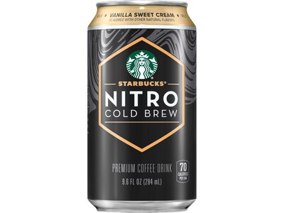 Starbucks Nitro Vanilla Sweet Cream Cold Brew Coffee, 9.6 fl. oz., 12/Carton (19290)