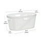 Mind Reader 10.57-Gallon Laundry Basket with Handles, Plastic, White, 2/Set (2HHAMP40-WHT)