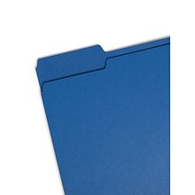 Smead File Folder, 1/3-Cut Tab, Letter Size, Navy, 100/Box (13193)