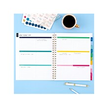 2024-2025 AT-A-GLANCE Simplified by Emily Ley Happy Stripe 8.5 x 11 Academic Weekly & Monthly Plan