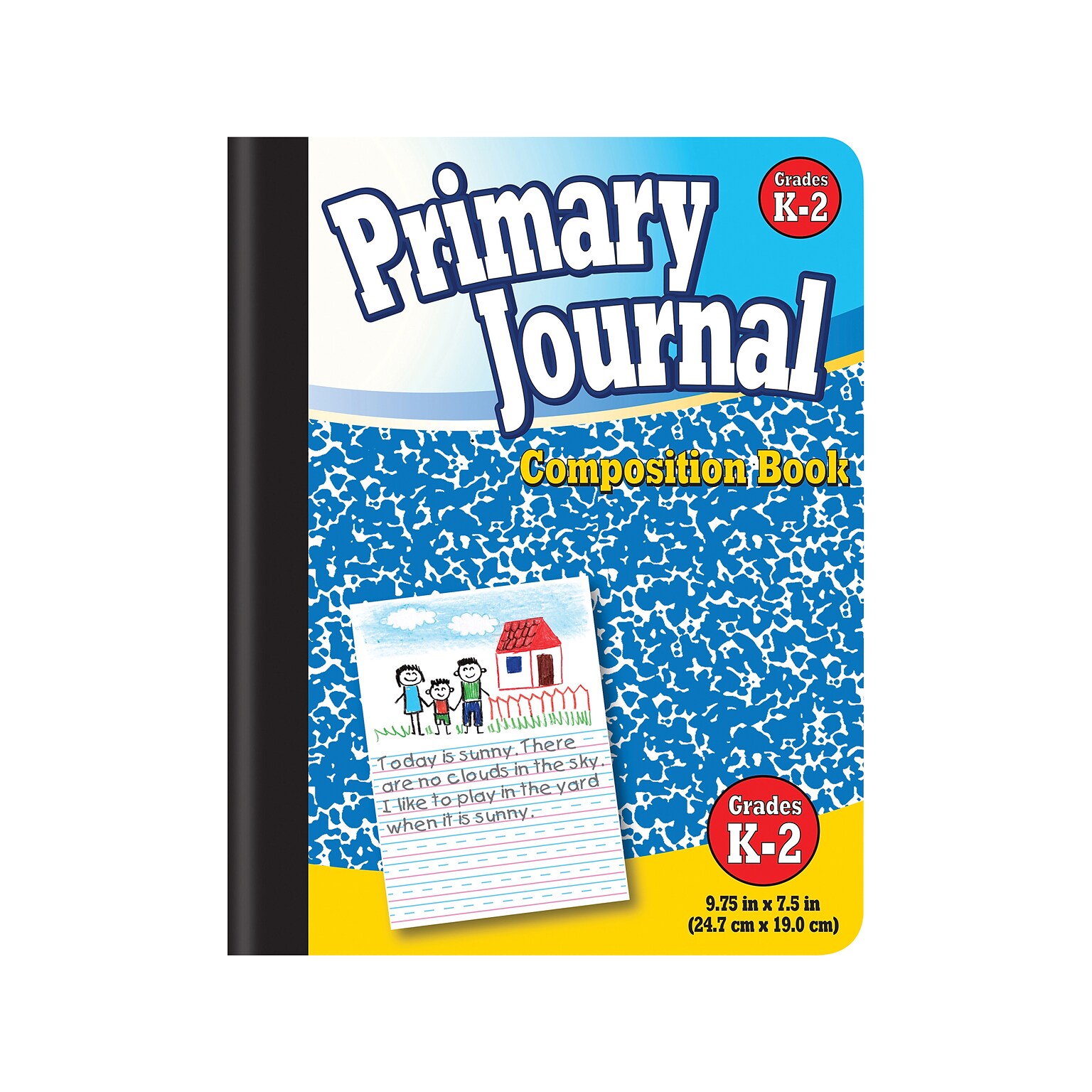 Better Office Primary Journal 1-Subject Composition Notebooks, 7.5 x 9.75, Primary, 100 Sheets, Blue, 6/Pack (25406-6PK)