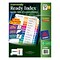 Avery Ready Index Table of Contents EcoFriendly Paper Dividers, 1-12 Tabs, Multicolor, 3 Sets/Pack (