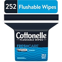 Cottonelle Flushable Wet Wipes, 252 Wipes/Refill (43541)