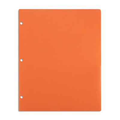 Staples® 3-Hole Punched 2-Pocket Portfolios, Orange (52804)