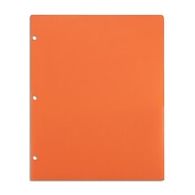 Staples® 3-Hole Punched 2-Pocket Portfolios, Orange (52804)