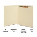 Staples® Reinforced End Tab Classification Folders, Letter Size, Manila, 50/Box (TR18356)