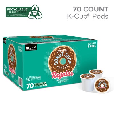 The Original Donut Shop Regular Coffee Keurig® K-Cup® Pods, Medium Roast, 70/Box (371114)