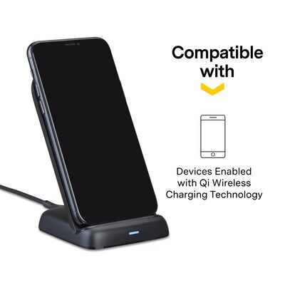 NXT Technologies™ Qi Wireless Charging Stand, Black (NX60455)