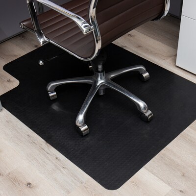 Mind Reader Hard Floor Chair Mat with Lip, 36" x 48'', Black (OFFCMAT-BLK)