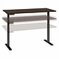 Bush Business Furniture Move 60 Series 60"W Electric Height Adjustable Standing Desk, Black Walnut/Black (M6S6030BWBK)