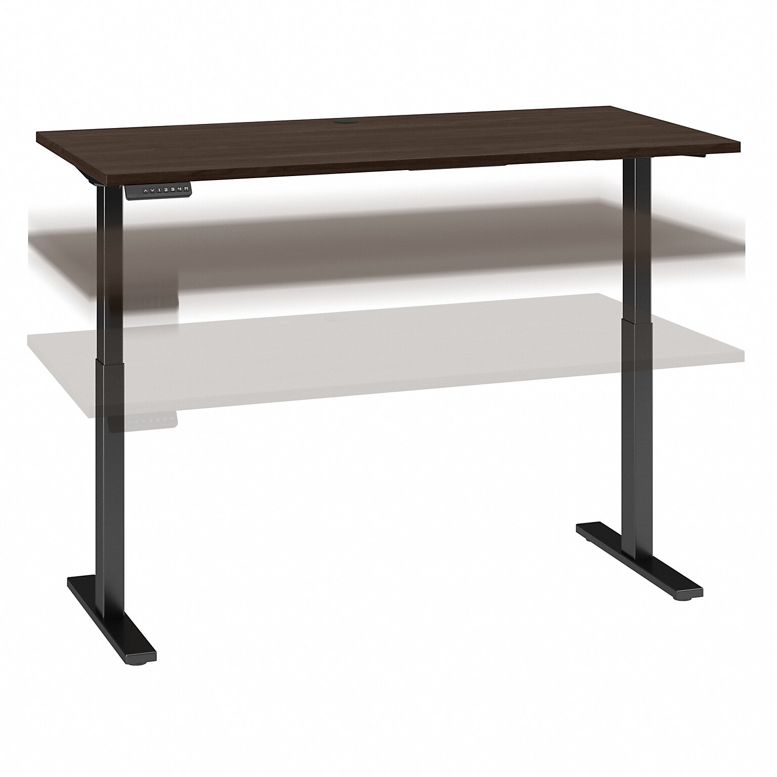 Bush Business Furniture Move 60 Series 60W Electric Height Adjustable Standing Desk, Black Walnut/Black (M6S6030BWBK)