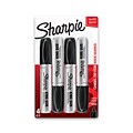 Sharpie King Size Permanent Markers, Chisel Tip, Black, 4/Pack (15661)