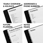 2024 Staples 8" x 11" Four-Person Daily Appointment Book, Black (ST58479-24)