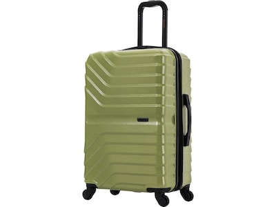 InUSA Aurum 27.98" Hardside Suitcase, 4-Wheeled Spinner, Green (IUAUR00M-GRN)