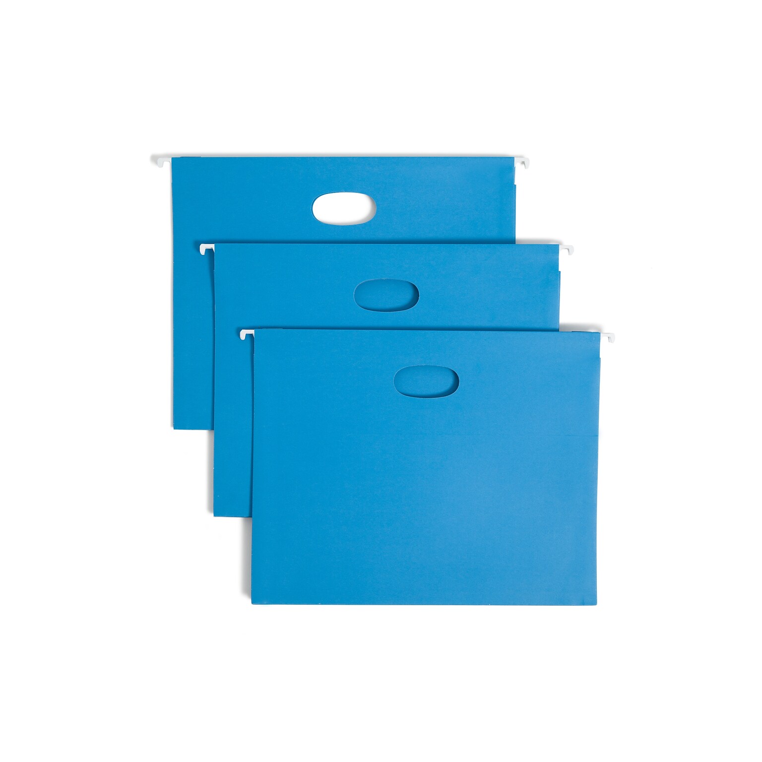 Smead Hanging File Folders, 1/5-Cut Adjustable Tab, Letter Size, 3 Expansion, Sky Blue, 25/Box (64270)