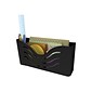 Deflect-O Magnetic 1-Pocket Plastic Letter Size Wall File, Black (73304H)