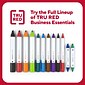 TRU RED™ Pen Dry Erase Markers, Fine Tip, Assorted, 8/Pack (TR61443/TR56881)