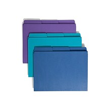 Smead SuperTab® Organizer File Folder, Oversized 1/3-Cut Tab, Letter, Assorted Colors, 3/Pack (11989
