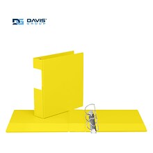 Davis Group Premium Economy 2 3-Ring Non-View Binders, D-Ring, Yellow, 6/Pack (2304-05-06)