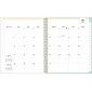 2024-2025 Blue Sky Day Designer Secret Garden Mint 8.5" x 11" Academic Weekly & Monthly Planner, Plastic Cover, Multicolor