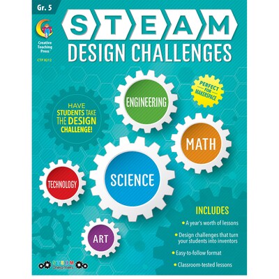 Creative Teaching Press STEAM Design Challenges Resource Book, Grade 5 (CTP8212)