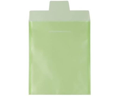 JAM PAPER Plastic Envelopes with Tuck Flap Closure, Letter Open End, 9 7/8 x 11 3/4, Lime Green, 12/