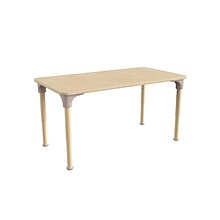 Flash Furniture Bright Beginnings Hercules Rectangular Table, 47 x 24, Height Adjustable, Beech (M