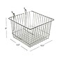 Azar® Wire Basket, Chrome, 8"(H), 2/Pk