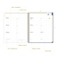 2024-2025 Blue Sky Day Designer Flutter 8.5" x 11" Academic Weekly & Monthly Planner, Plastic Cover, Multicolor (136685-A25)