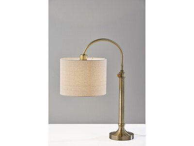 Simplee Adesso Barton Incandescent Desk Lamp, 32", Antique Brass (SL1178-21)