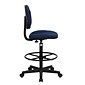 Flash Furniture Mid Back Fabric Ergonomic Drafting Stool, Navy Blue (BT659NVY)