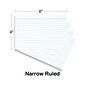 Staples 4" x 6" Index Cards, Lined, White, 100/Pack (TR51001)