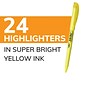 BIC Brite Liner Stick Highlighter, Chisel Tip, Yellow, 24/Pack (BL241YEL)