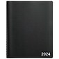 2024 Staples 8" x 11" Daily Appointment Book, Black (ST58453-24)