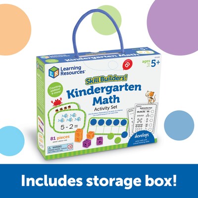 Learning Resources Skill Builders! Kindergarten Math, Multicolor (LER1248)