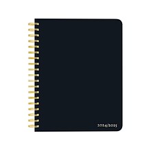 2024-2025 Plato 6 x 7.75 Academic & Calendar Weekly Planner, Paperboard Cover, Solid Black (978197