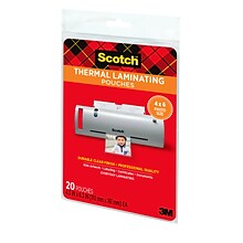 Scotch® Lamination Thermal Laminating Pouches, Photo, 5 Mil (TP590020)