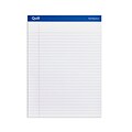 Quill Brand® Gold Signature Premium Series Legal Pad, 8-1/2 x 11, Wide Ruled, White, 50 Sheets, 12 Pads/Pack (742312)