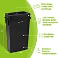 Alpine Industries Trash Can with Two Fold Drop Slot Lid, 23 Gallon, Black (477-BLK-PKG2)