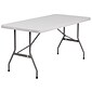 Flash Furniture Kathryn Folding Table, 60" x 30", Granite White (RB3060)