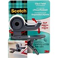 Scotch Clip & Twist Desktop Tape Dispenser, Gray (C19CLIP)