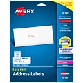 Avery Easy Peel Laser/Inkjet Address Labels, 1 x 2-5/8, White, 30 Labels/Sheet, 10 Sheets/Pack (18