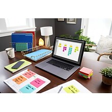 Post-it® Notes Cube, 3 x 3, Assorted Brights, 400 Sheets/Cube (2027-PAS-SR)