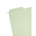 Smead FasTab Hanging File Folders, 1/3 Cut, Letter Size, Moss, 20/Box (64082)