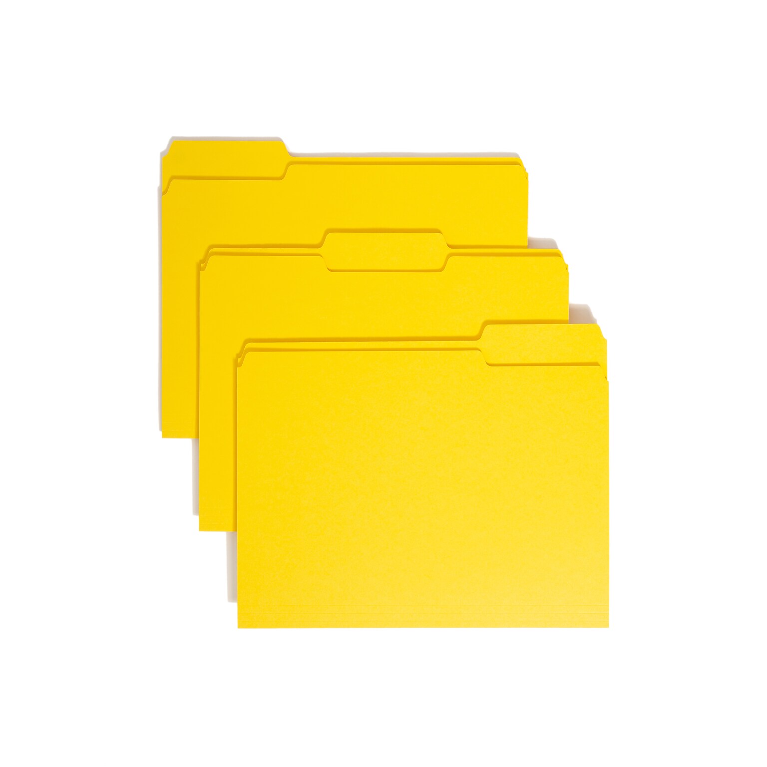 Smead File Folder, 1/3-Cut Tab, Letter Size, Yellow, 100/Box (12943)