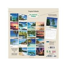 2024-2025 Plato Tropical Islands 12 x 12 Academic & Calendar Monthly Wall Calendar (9781975481377)