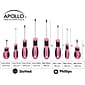 Apollo Tools Essential Screwdriver Set, 8-Piece, Pink/Black (DT5018P)